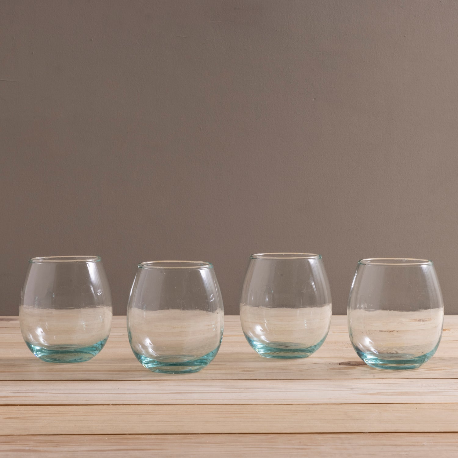 Be Home Premium Recycled Stemless Champagne Flutes (Set of 4)
