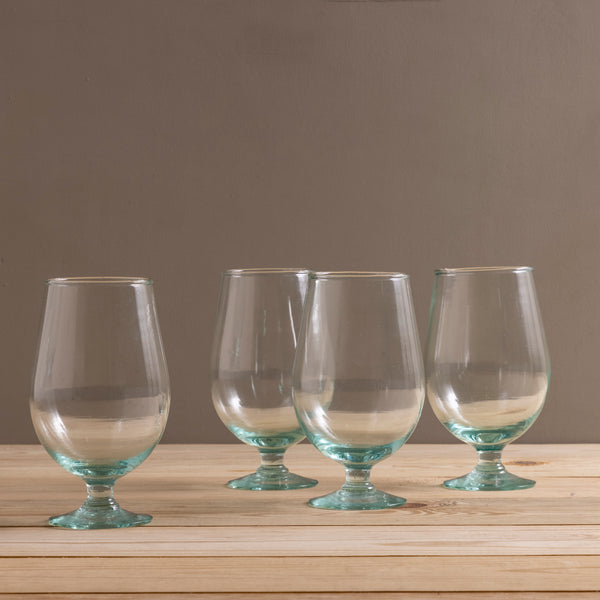 Premium Recycled Stemless Tulip Glass, Set of 4 – Be Home