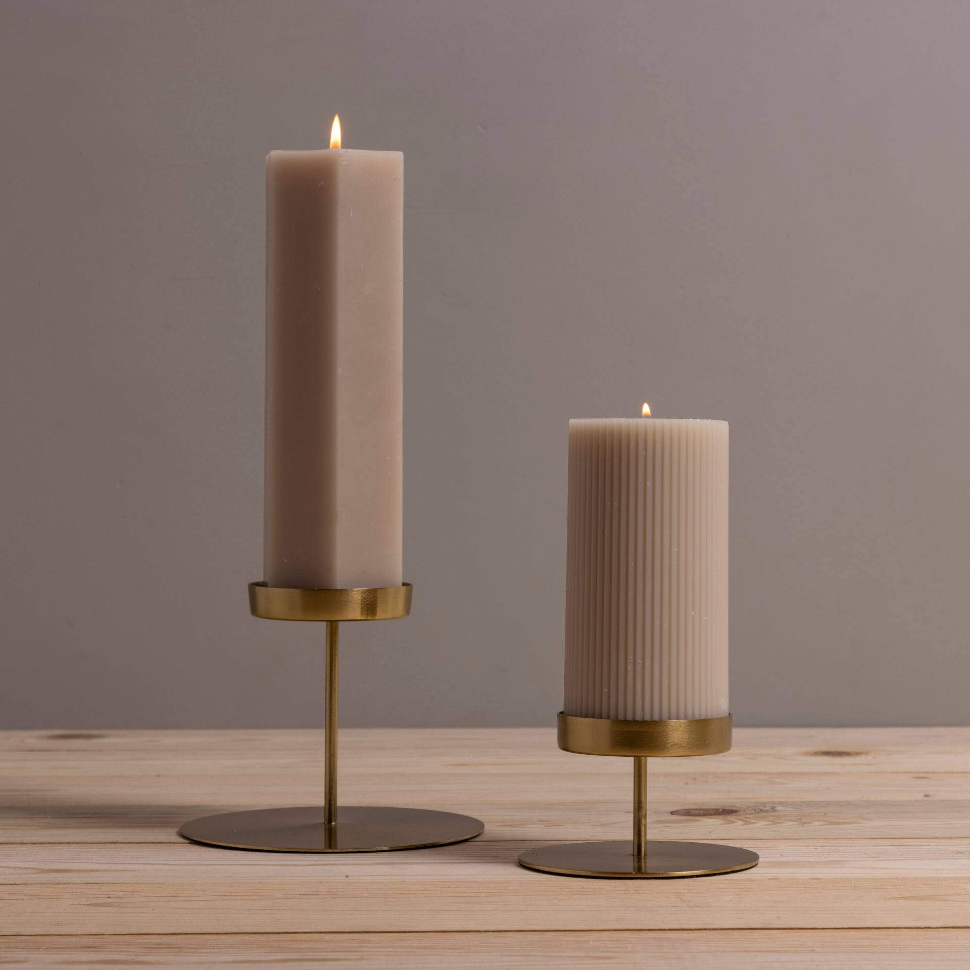 Kent Gold Pillar Candle Holder, Short Be Home