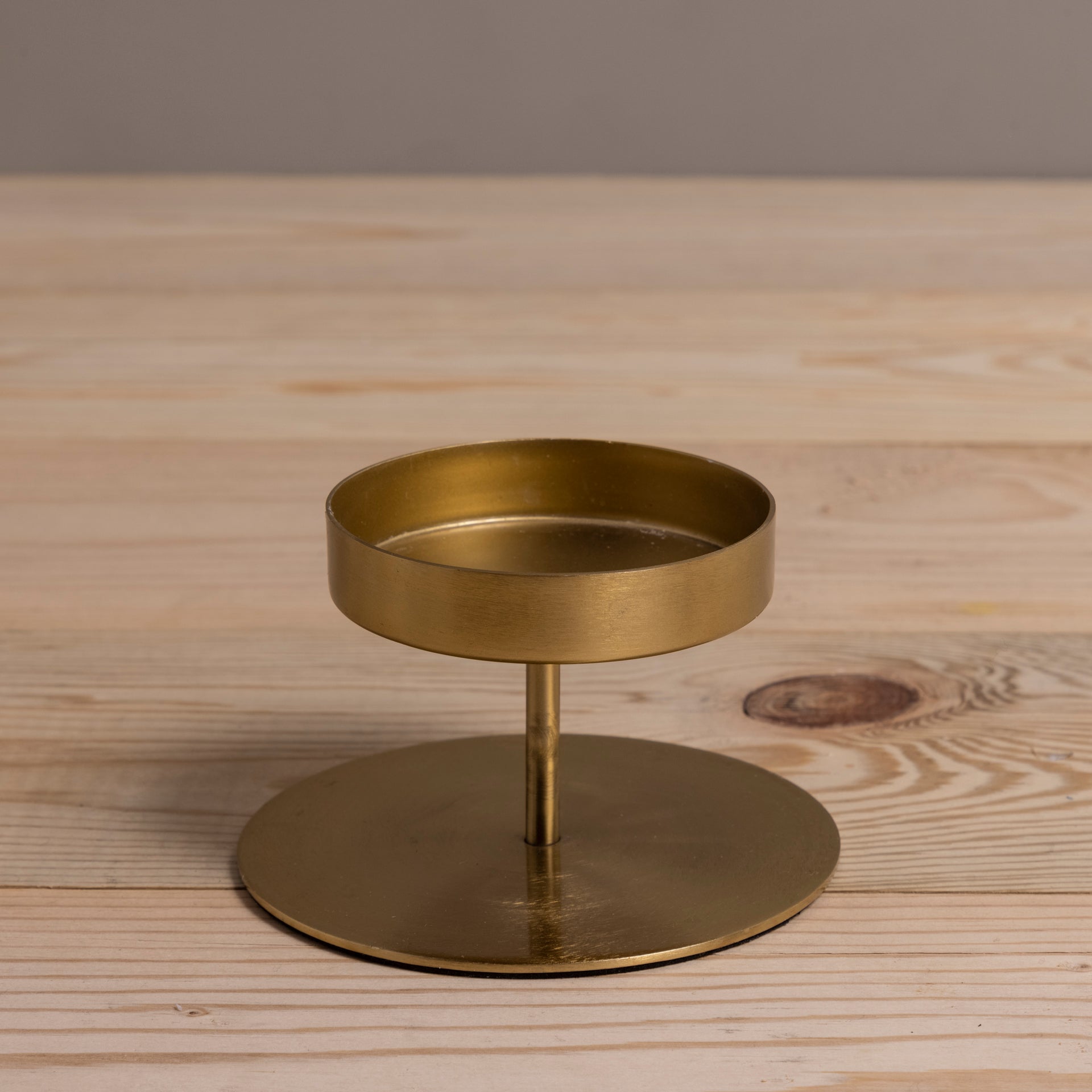 Kent Gold Pillar Candle Holder, Short Be Home