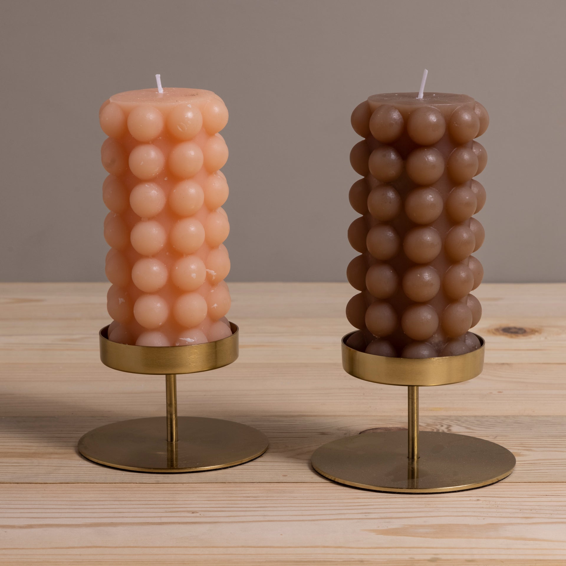 Kent Gold Pillar Candle Holder, Short Be Home