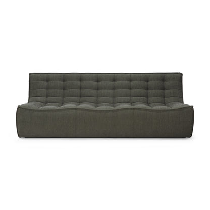 N701 3 Seater Eco Fabric Sofa, Moss