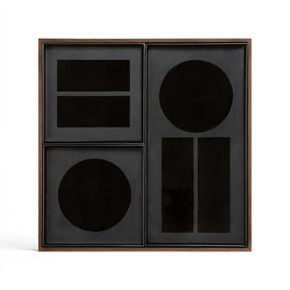 Desk Organiser Set, Glass, Walnut Holder