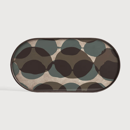 Oblong Connected Dots Glass Tray, Medium