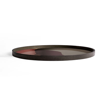 Round Pinot Combined Dots Glass Tray, Extra Large