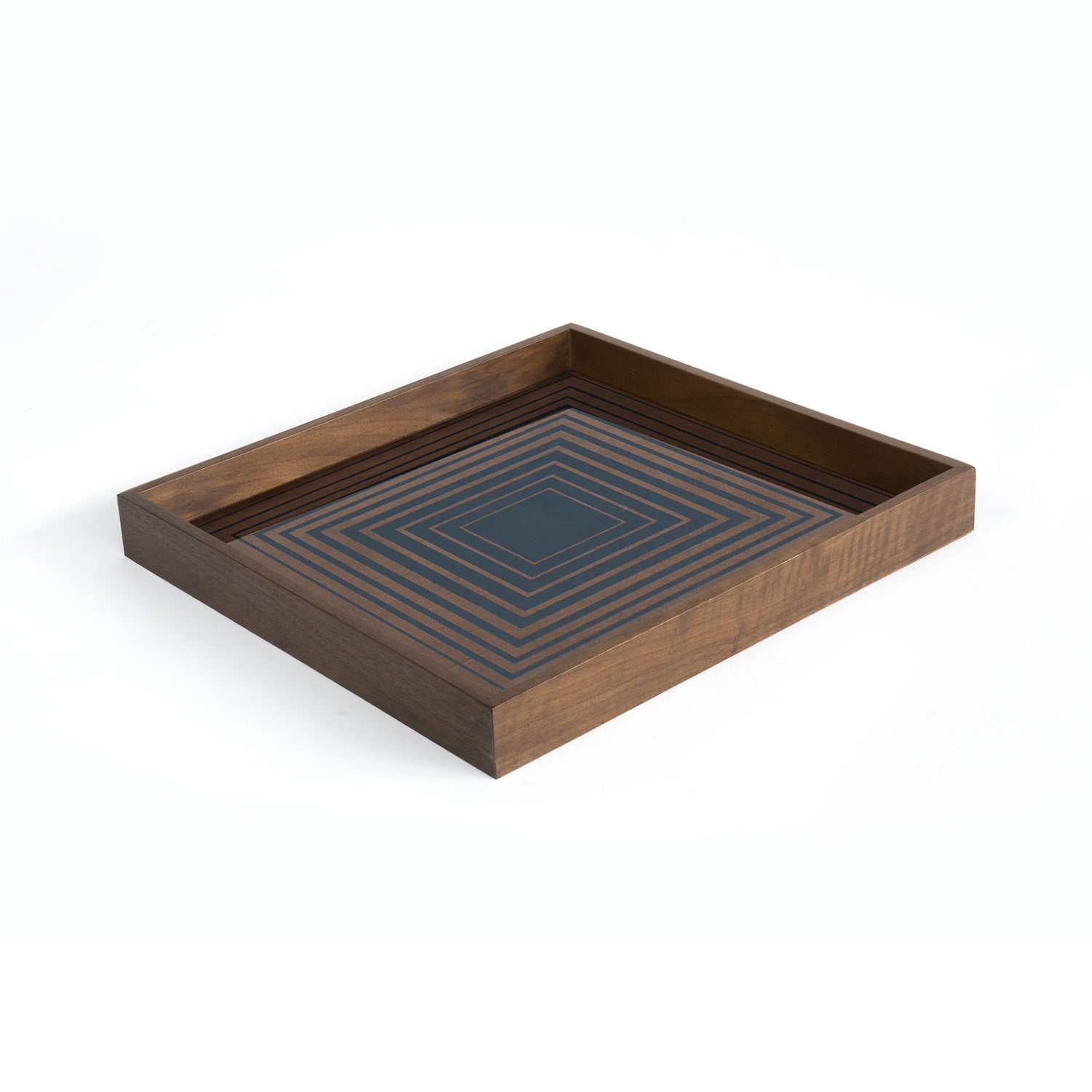Square Ink Squares Glass Tray, Small