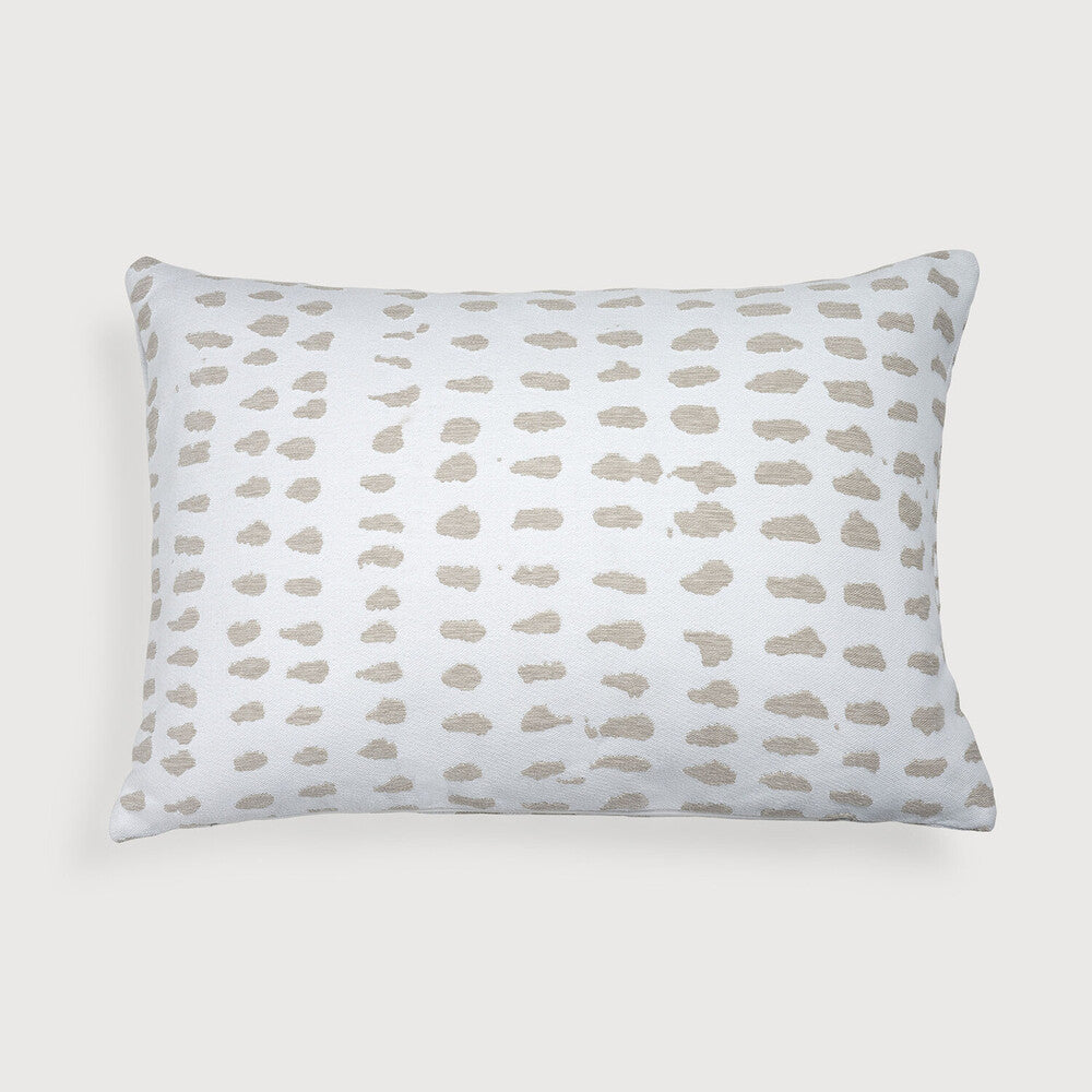 Dots Outdoor Lumbar Pillow, Set of 2, White