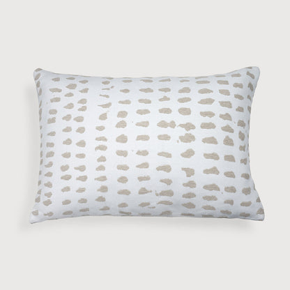 Dots Outdoor Lumbar Pillow, Set of 2, White