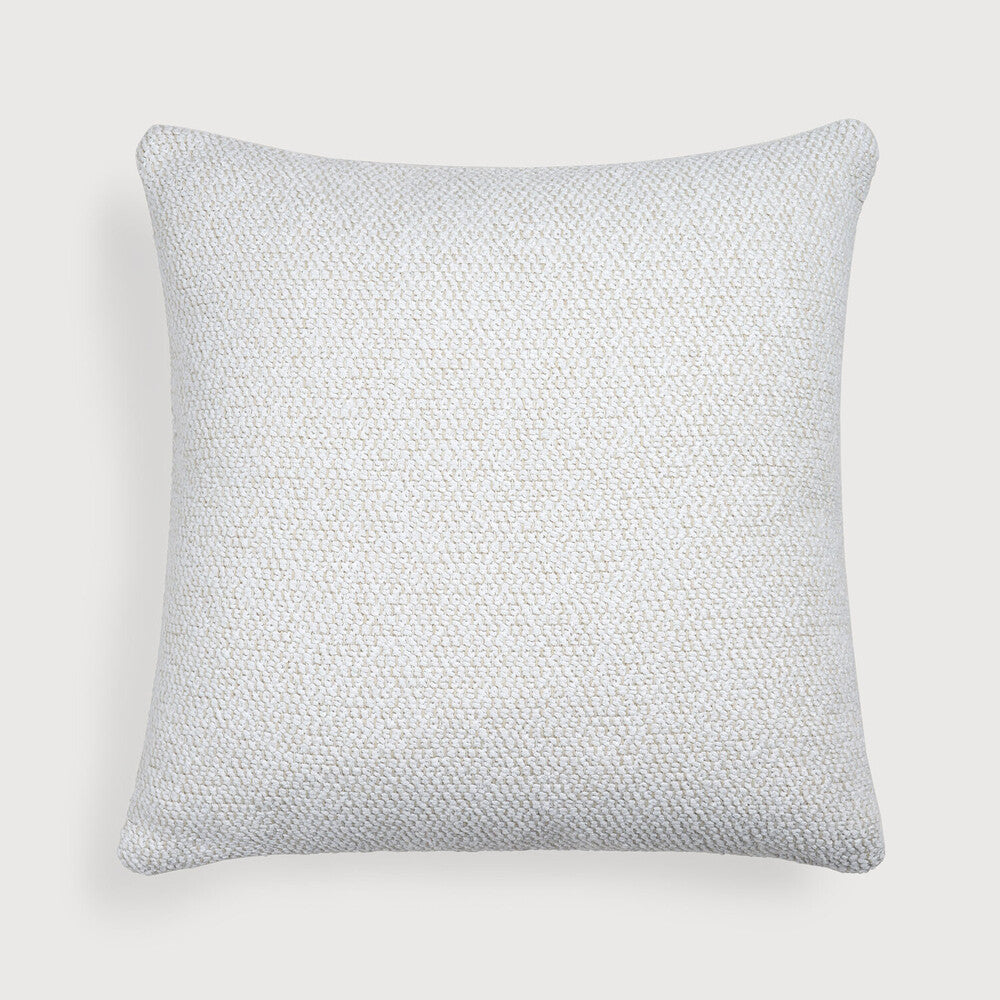 Boucle Light Outdoor Square Pillow, Set of 2, White