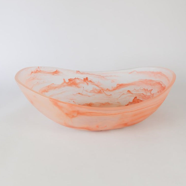 Handmade Resin Grande Centerpiece Bowl, Fired Clay