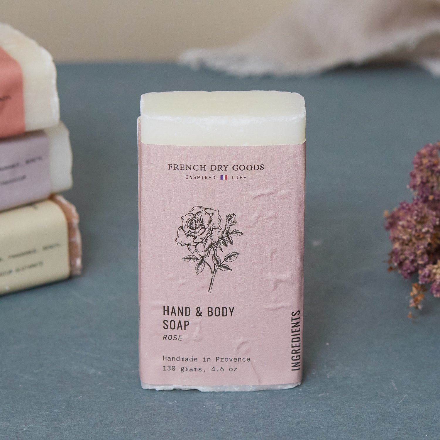 FDG Solid Hand &amp; Body Soap--Rose (130 grams)