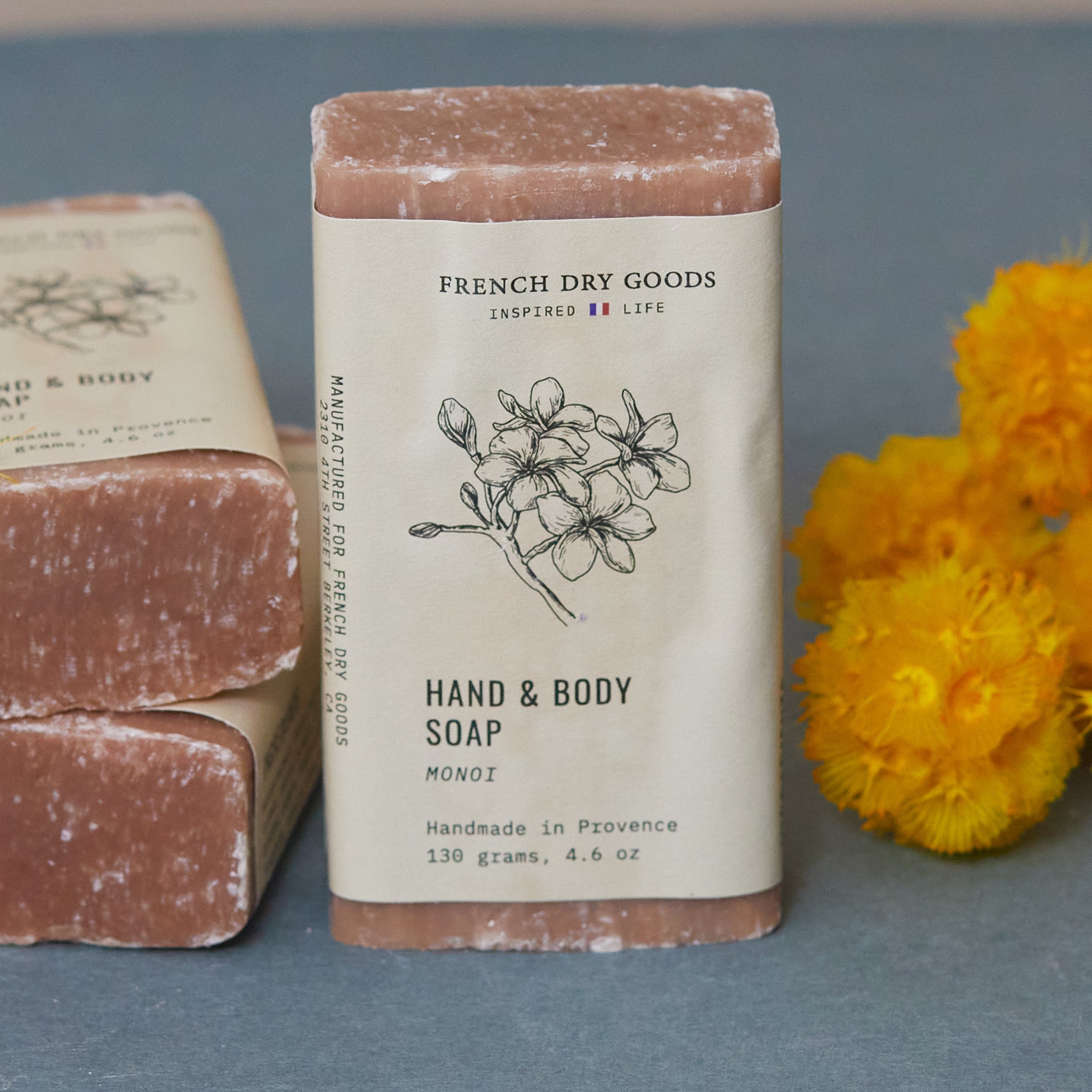 FDG Solid Hand &amp; Body Soap--Monoi (130 grams)