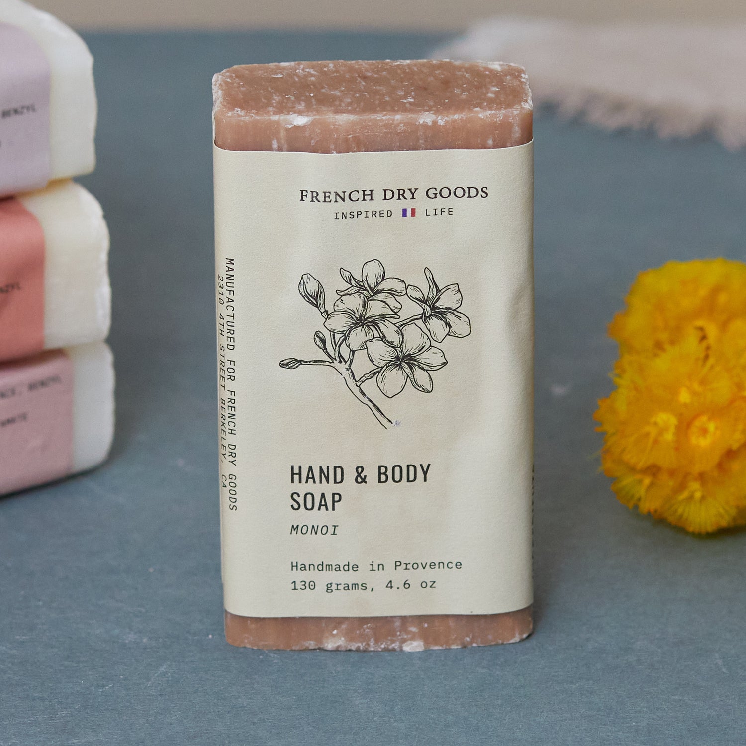 FDG Solid Hand &amp; Body Soap--Monoi (130 grams)