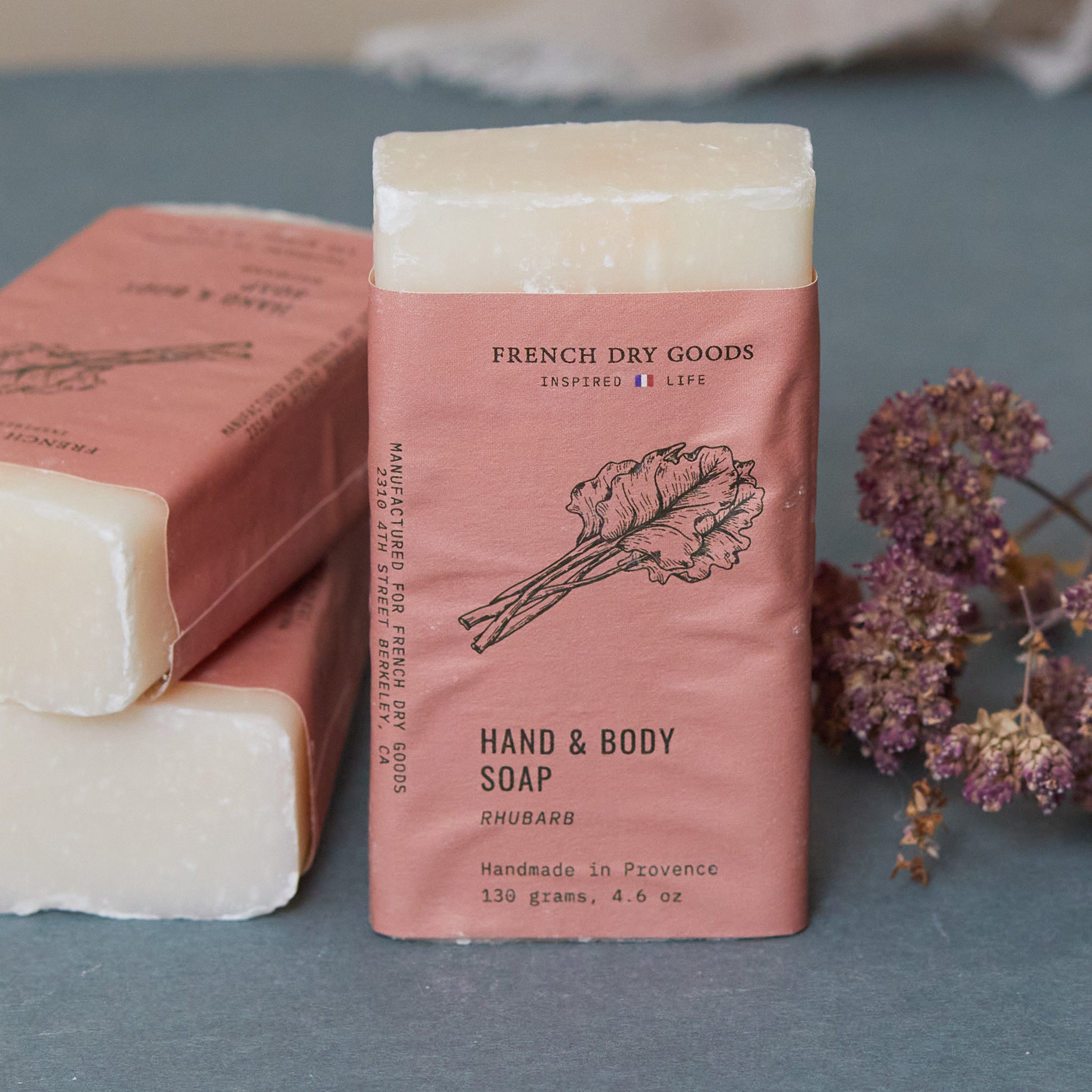 FDG Solid Hand &amp; Body Soap--Rhubarb (130 grams)