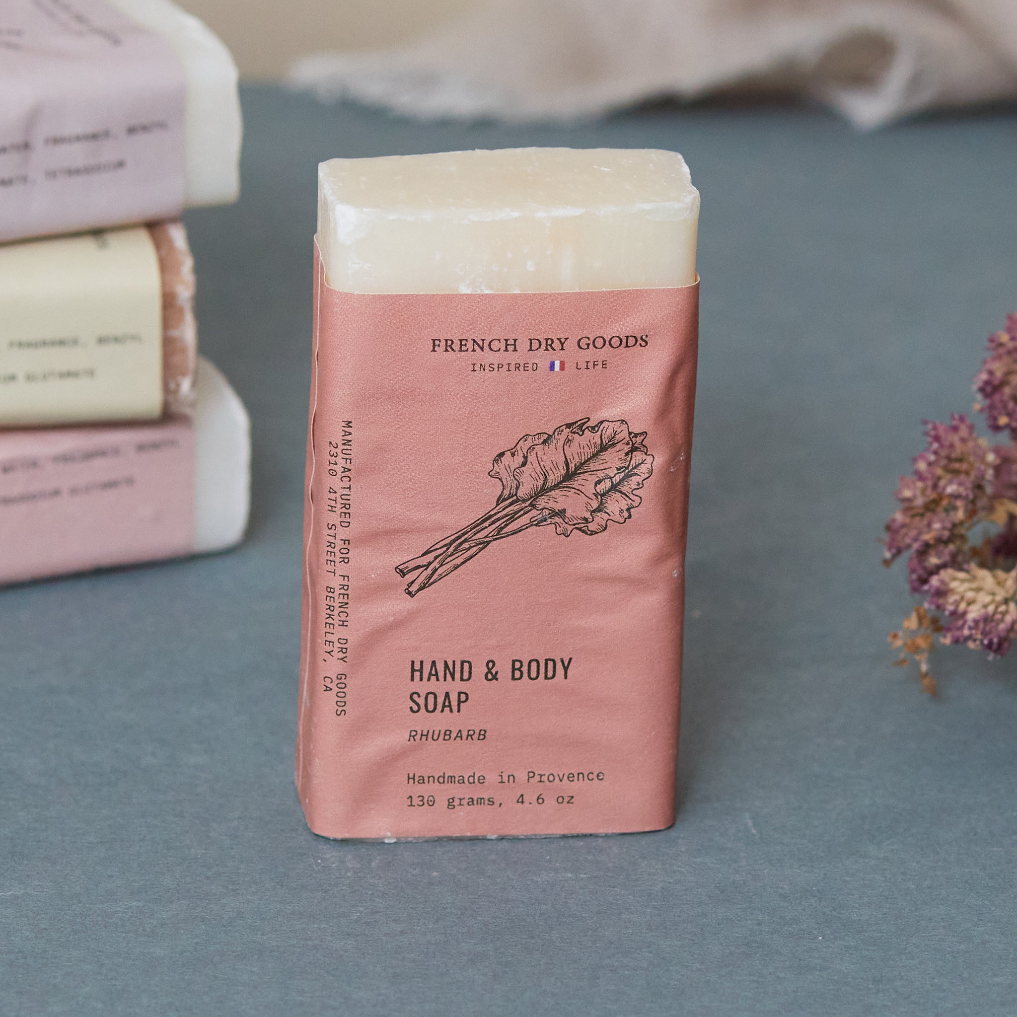 FDG Solid Hand &amp; Body Soap--Rhubarb (130 grams)