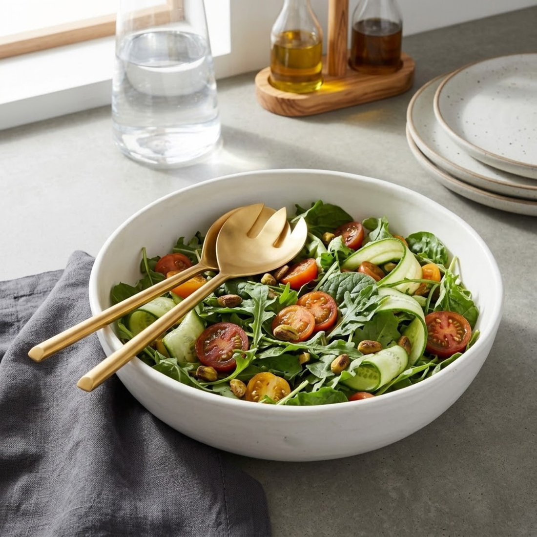 Matte Gold Serving Set
