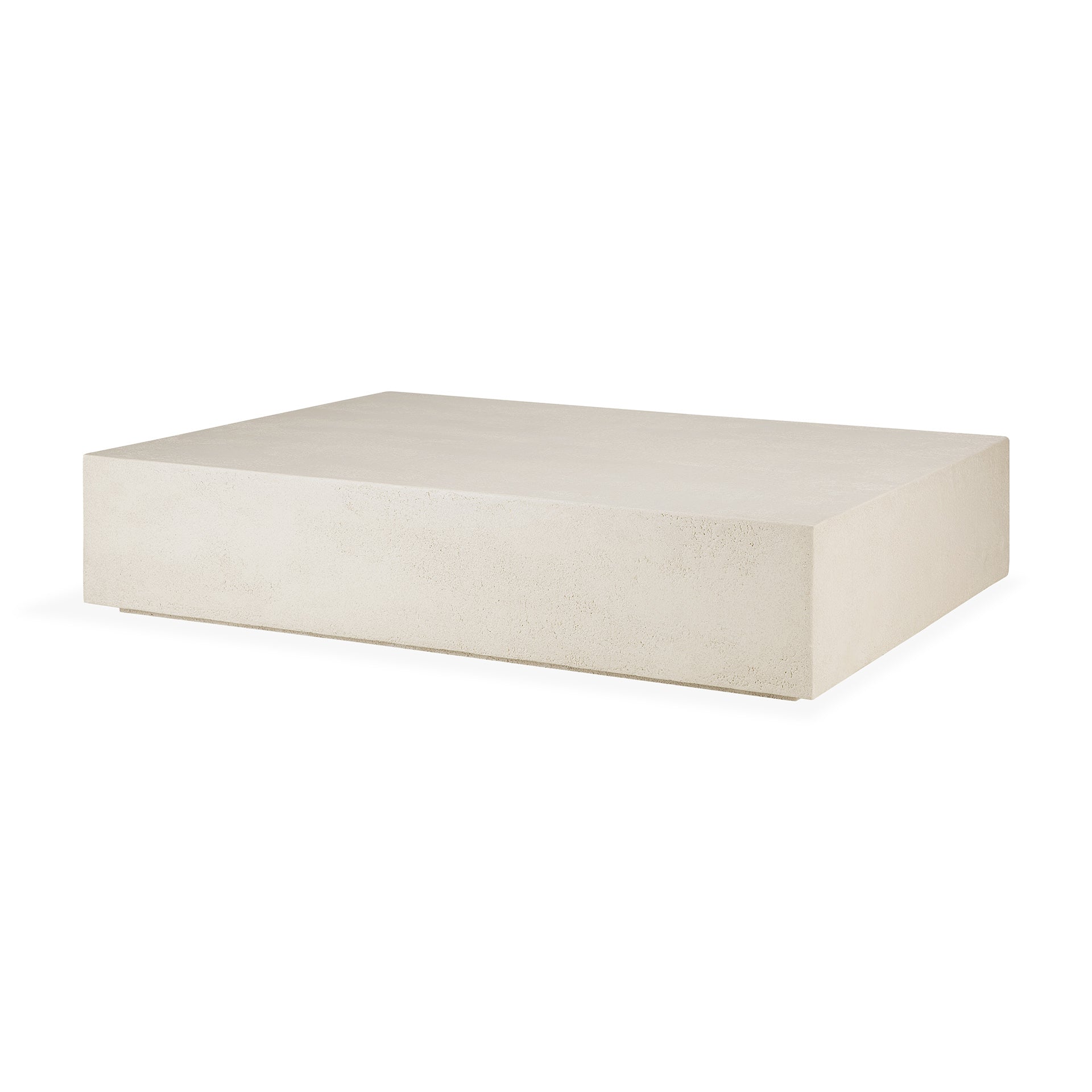 Elements Rectangular Micro-cement Coffee Table, Off White