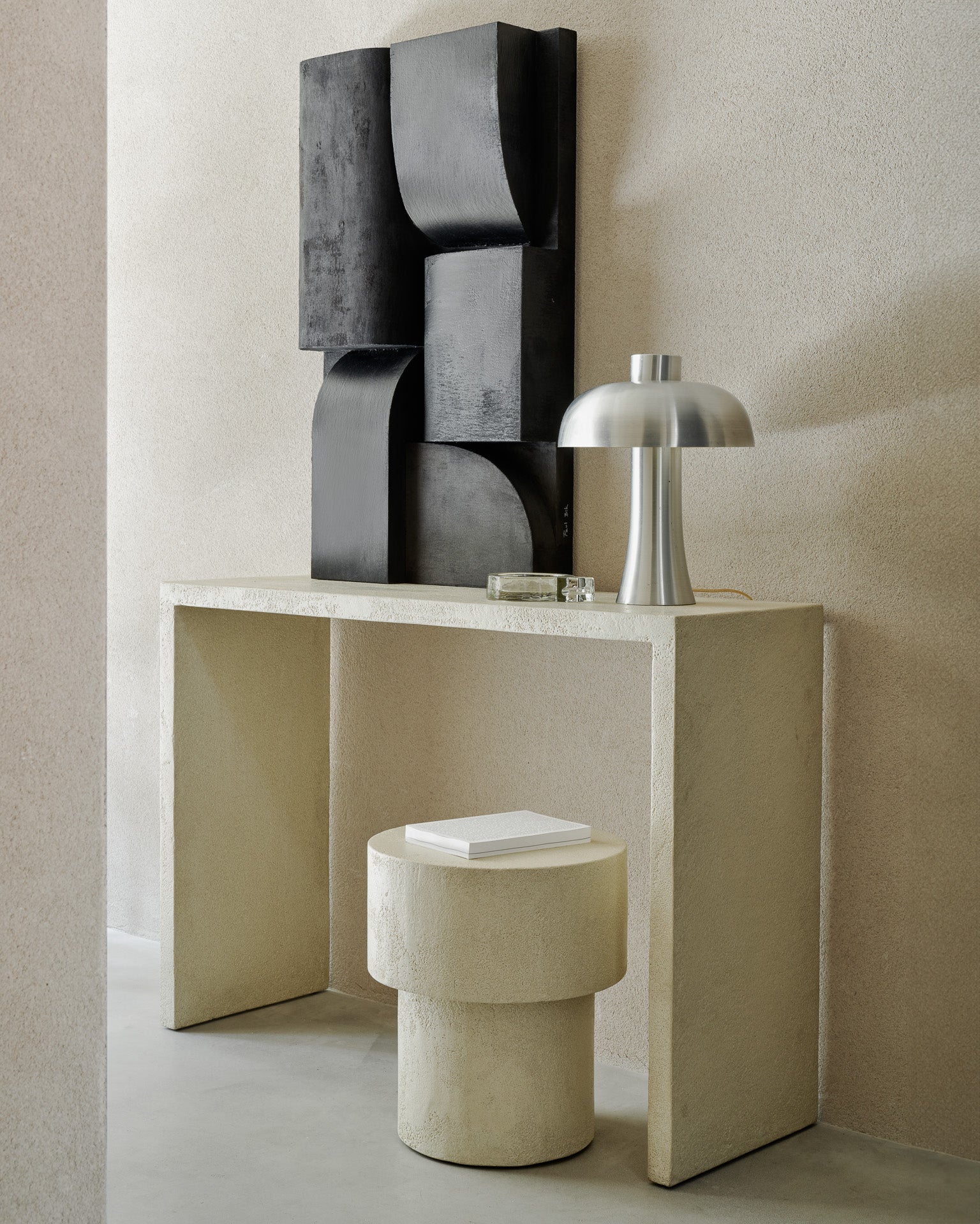 Elements console - Microcement - Off White