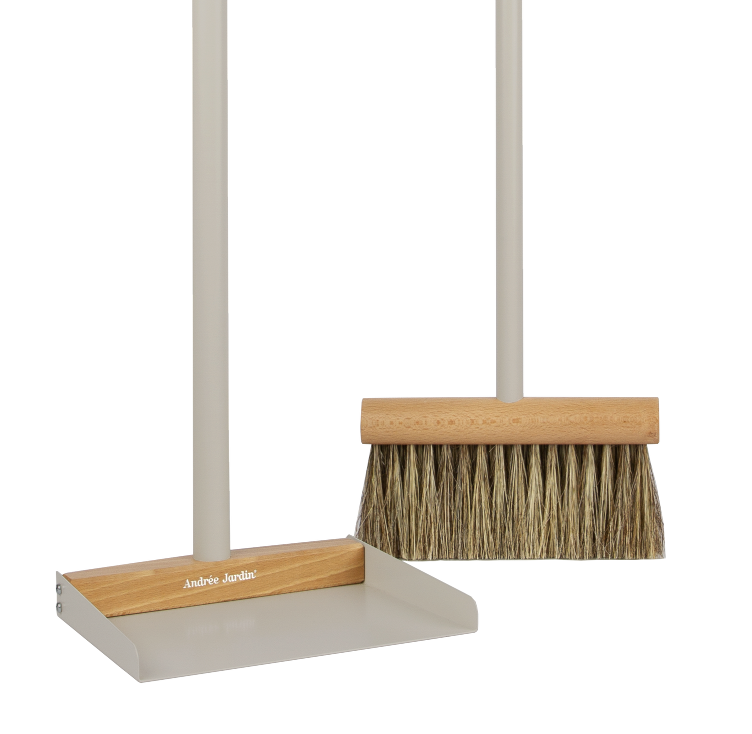 Andree Jardin NATURAL GRAY--&quot;Mr &amp; Mrs Clynk&quot; Large Complet Dustpan &amp; Hand Brush