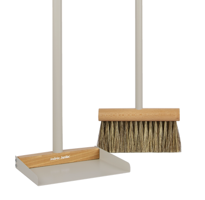 Andree Jardin NATURAL GRAY--&quot;Mr &amp; Mrs Clynk&quot; Large Complet Dustpan &amp; Hand Brush