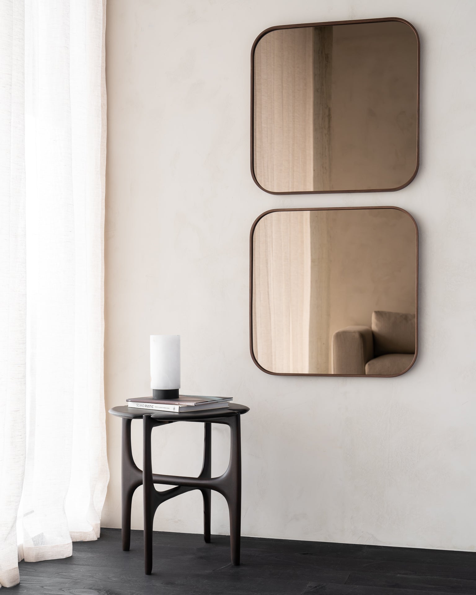 Camber Wall Mirror, Bronze