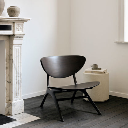 Eye lounge chair - varnished mahogany - dark brown