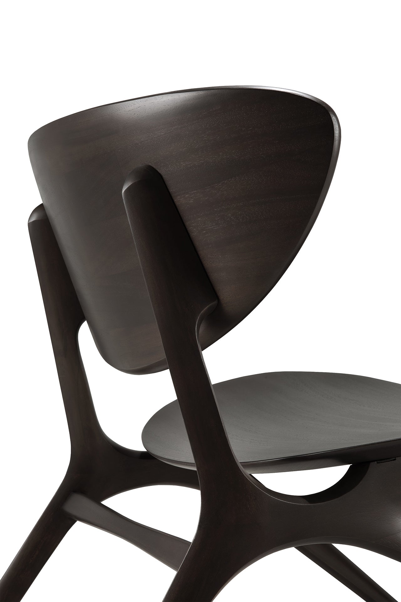 Eye lounge chair - varnished mahogany - dark brown