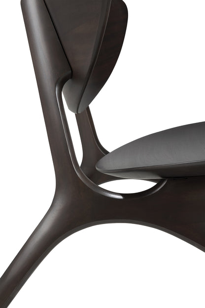 Eye lounge chair - varnished mahogany - dark brown
