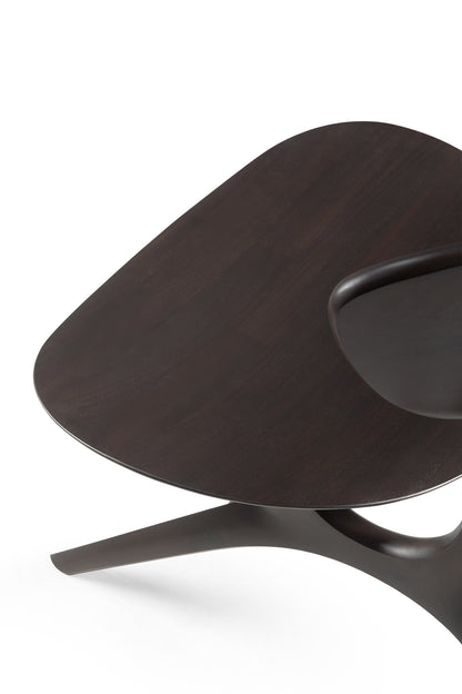 Eye lounge chair - varnished mahogany - dark brown