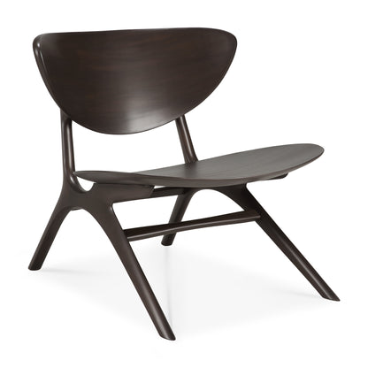 Eye lounge chair - varnished mahogany - dark brown