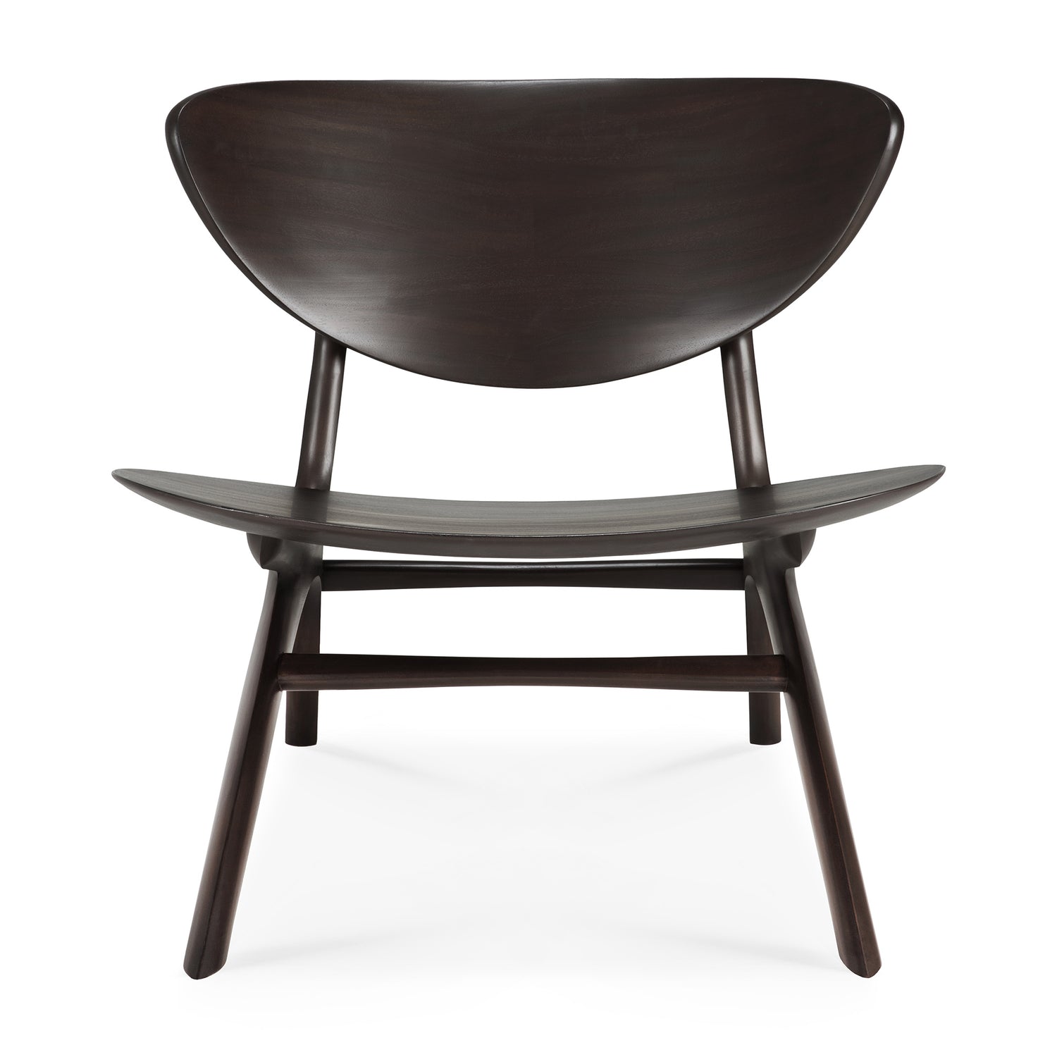 Eye lounge chair - varnished mahogany - dark brown