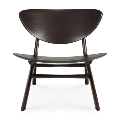 Eye lounge chair - varnished mahogany - dark brown