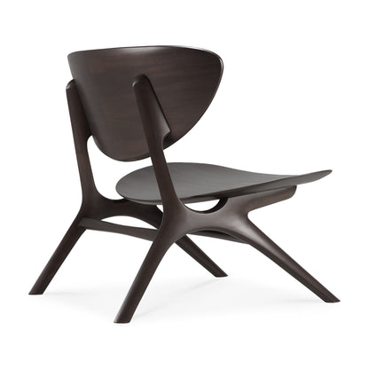 Eye lounge chair - varnished mahogany - dark brown