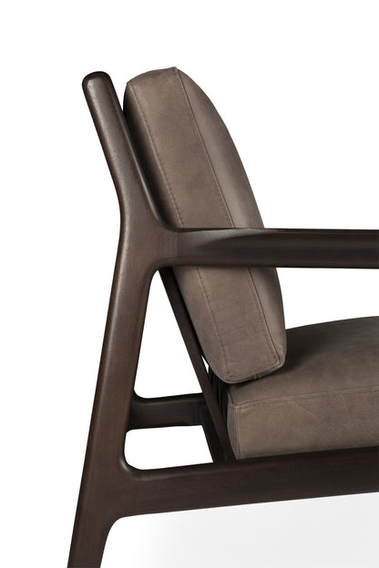 Jack Lounge Chair, Varnished Mahogany, Dark Brown, Terra Nubuck Leather