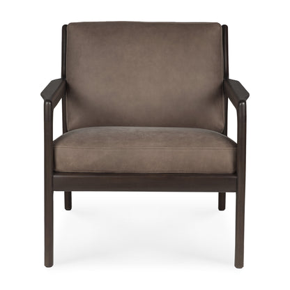 Jack Lounge Chair, Varnished Mahogany, Dark Brown, Terra Nubuck Leather