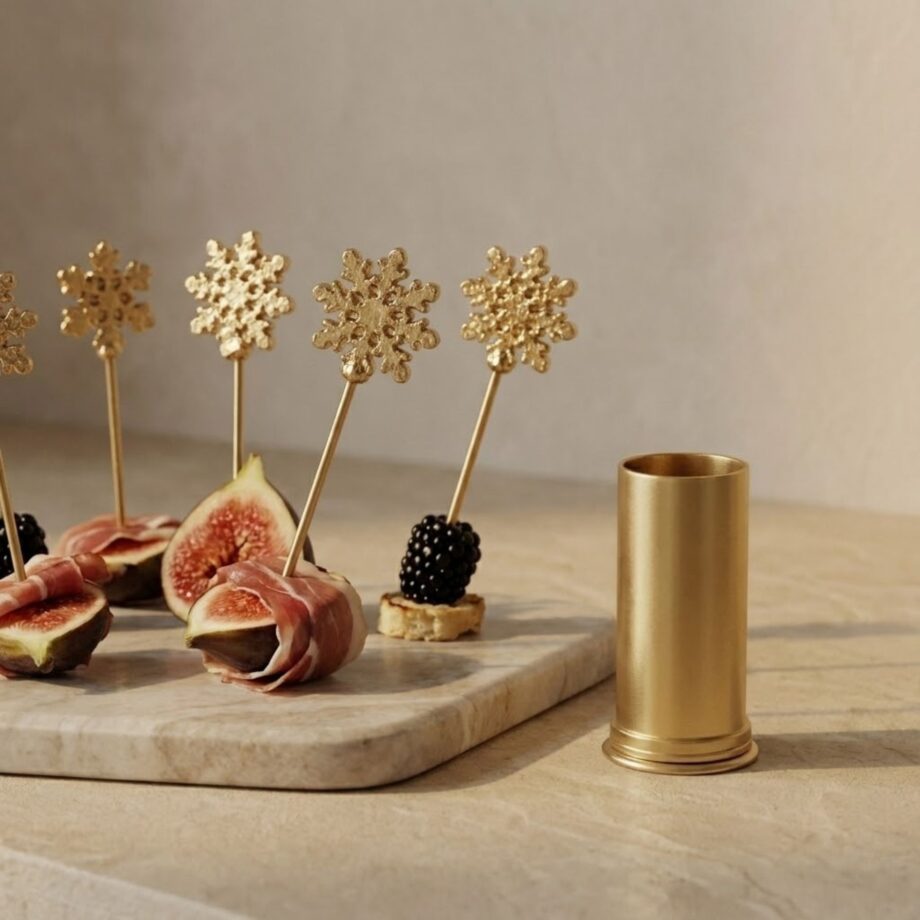 Gold Snowflakes Pick Set
