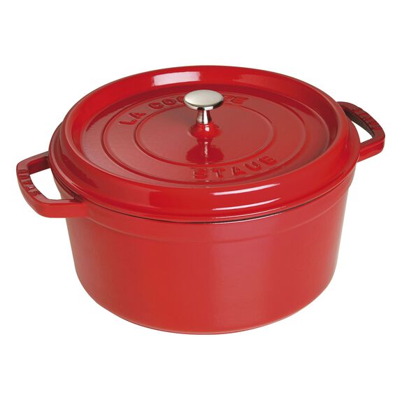 Staub Round Cocotte, 7qt, Cherry