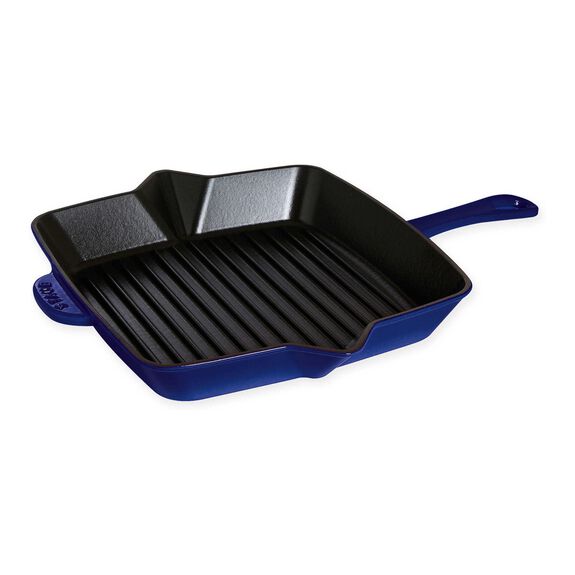 Staub Square Grill Pan, 12&quot;, Dark Blue