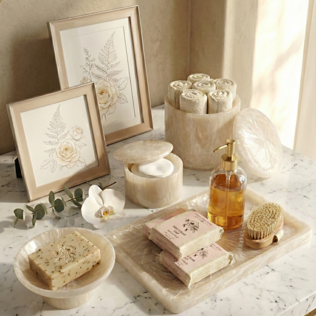 Elyra 4x4 Enamel Frame, Blush