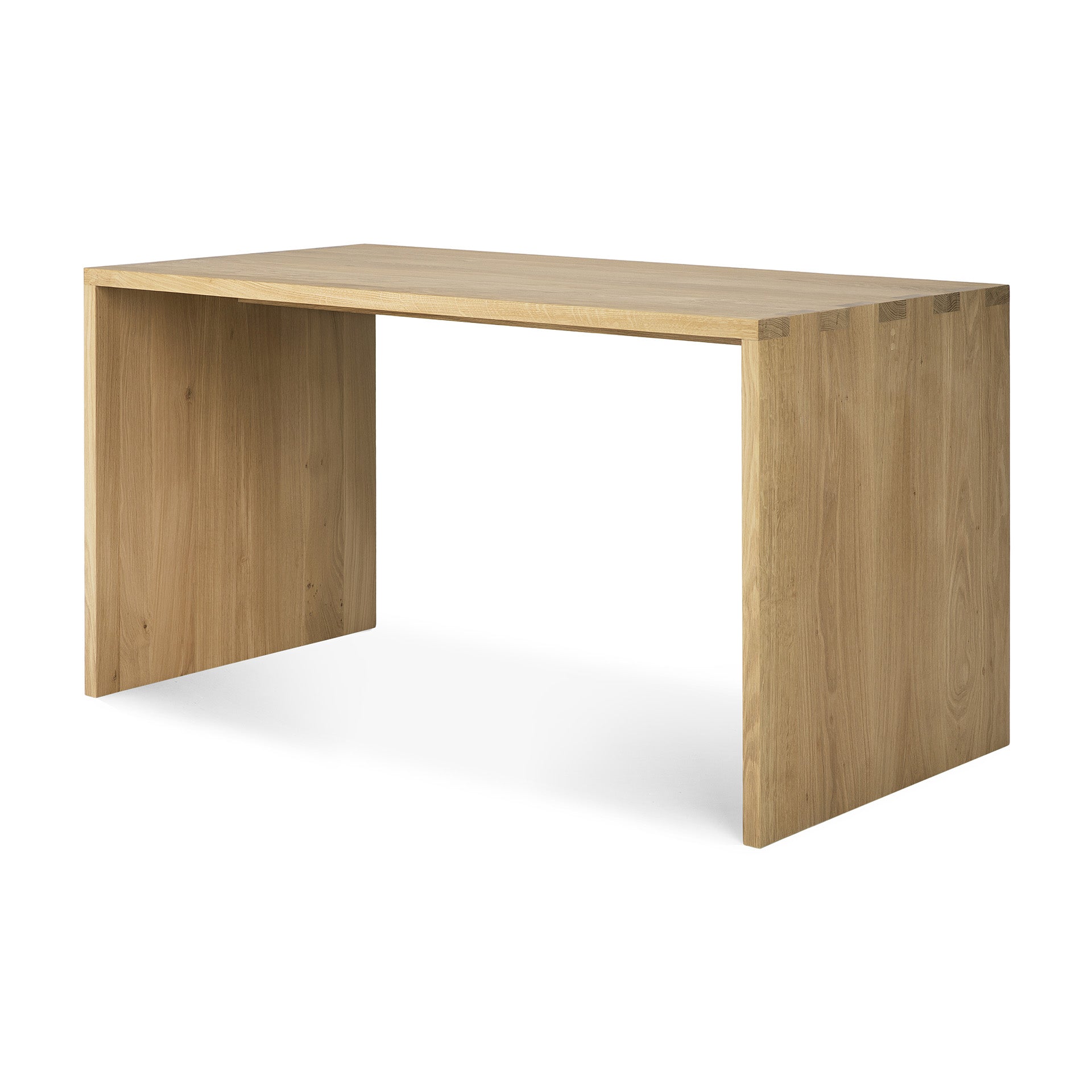 Solid Oak U Desk, 55.5&quot;