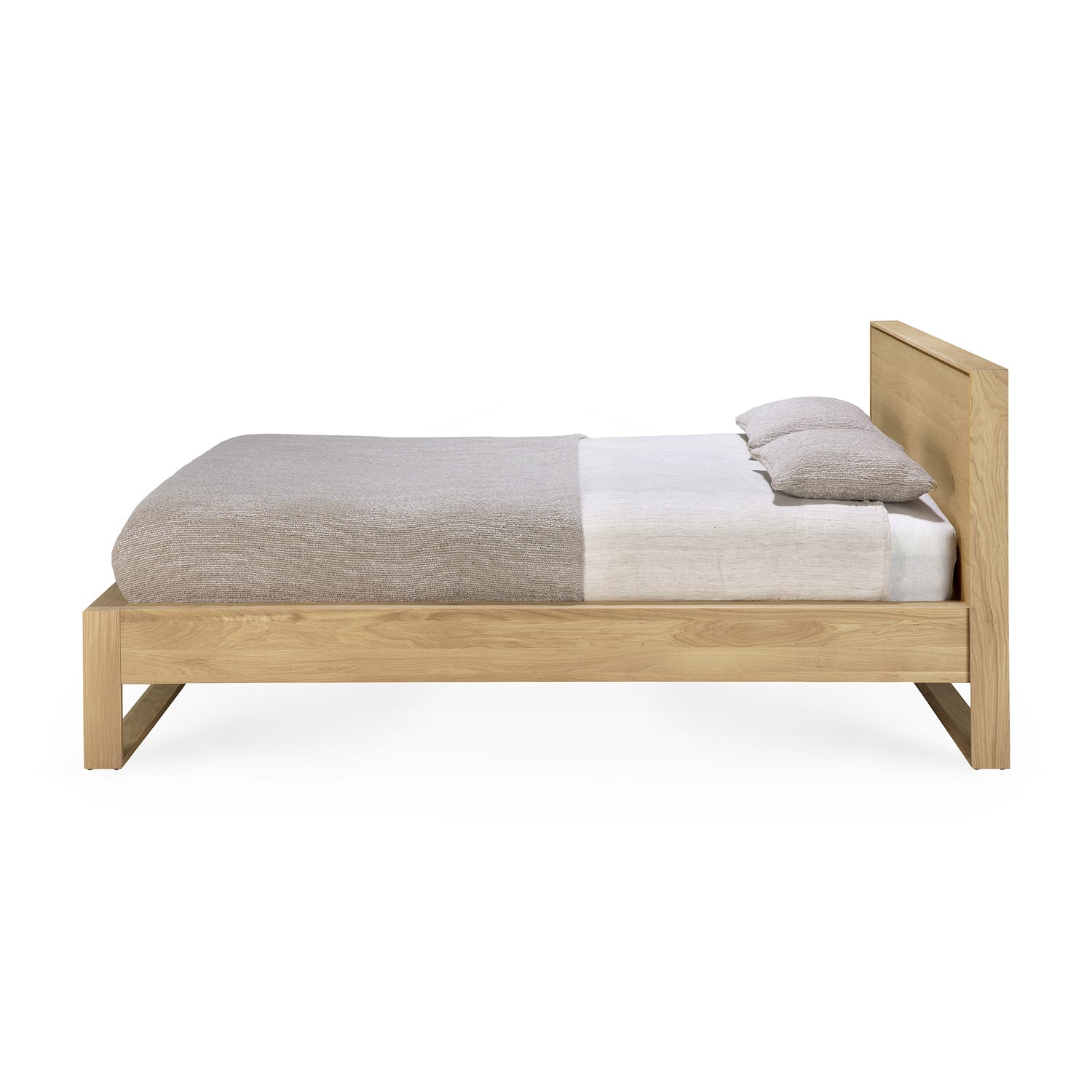 Nordic II Solid Oak Bed, Queen