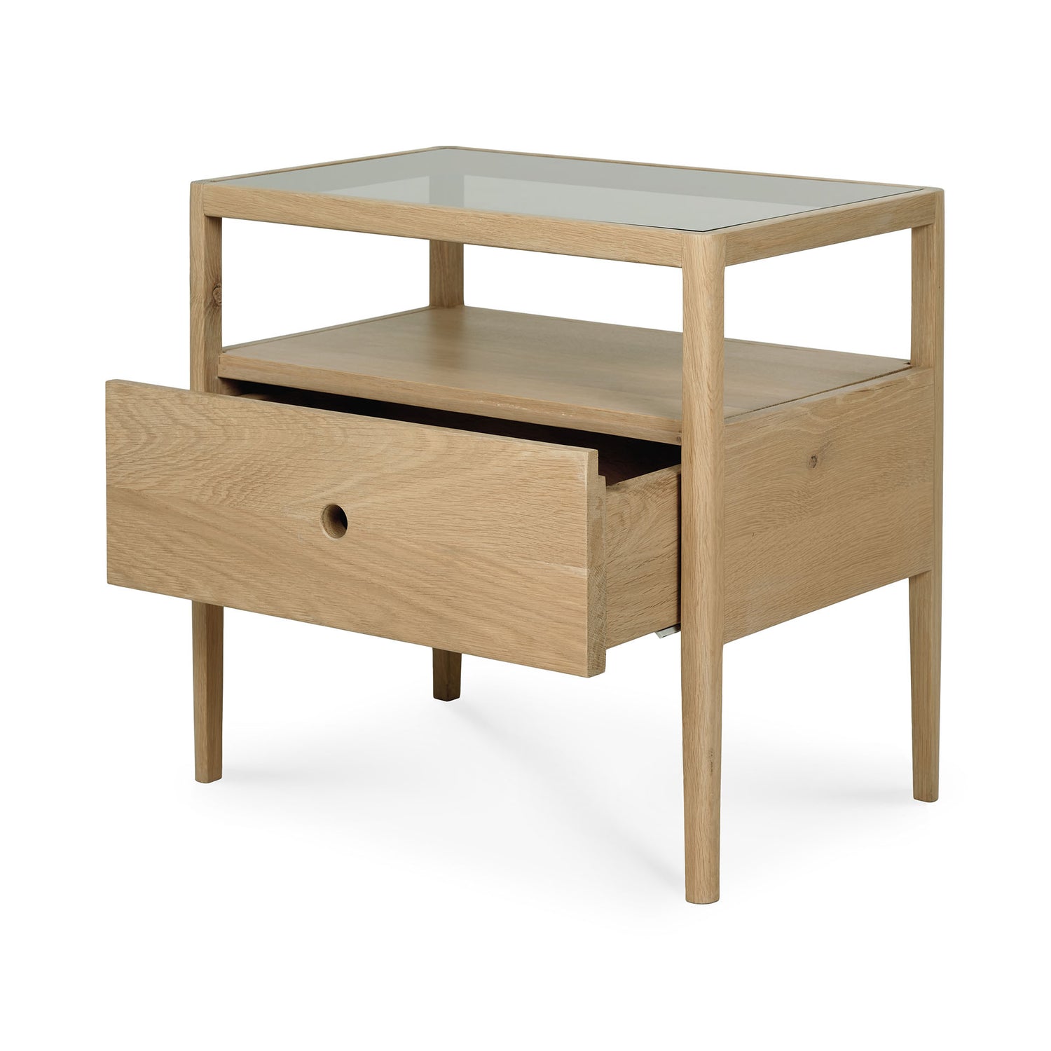 Spindle Solid Oak Bedside Table