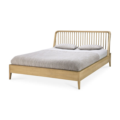 Spindle Solid Oak Bed, Queen