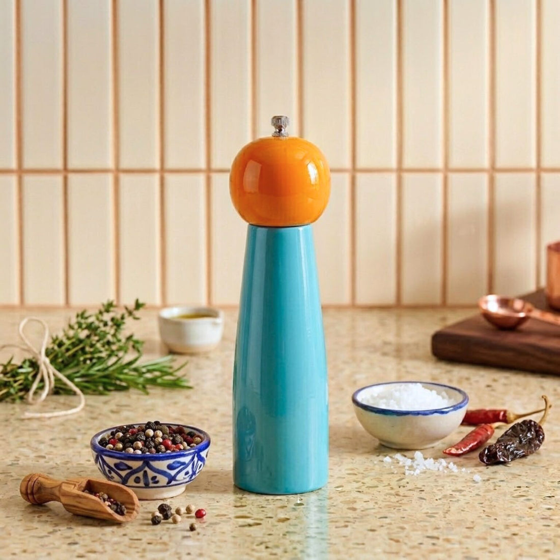 Harlow Bright Salt &amp; Pepper Mill, Blueberry