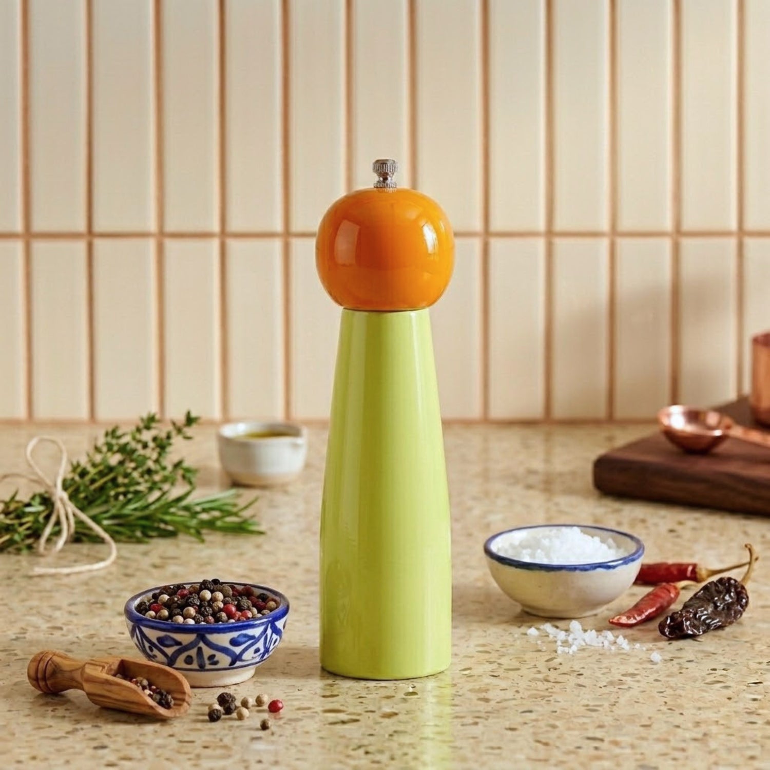 Harlow Bright Salt &amp; Pepper Mill, Key Lime