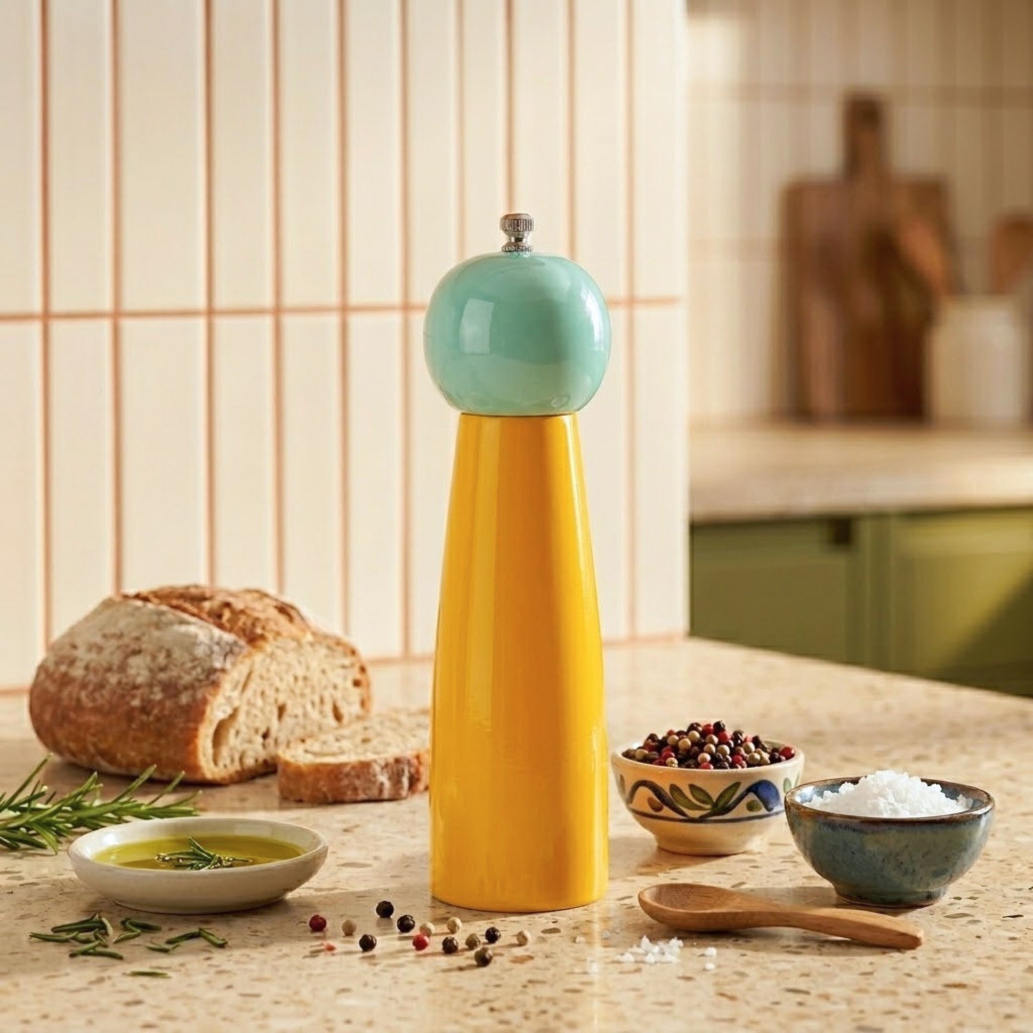 Harlow Bright Salt &amp; Pepper Mill, Mango