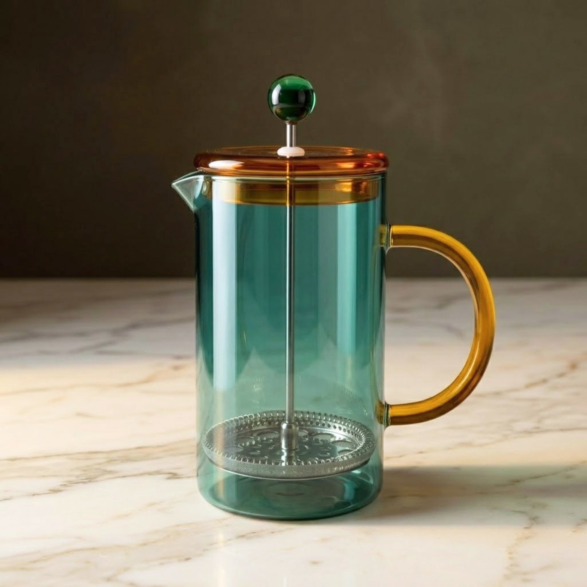 Niko French Press, Teal &amp; Yellow