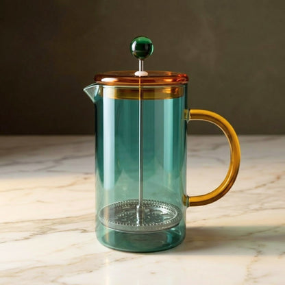 Niko French Press, Teal &amp; Yellow