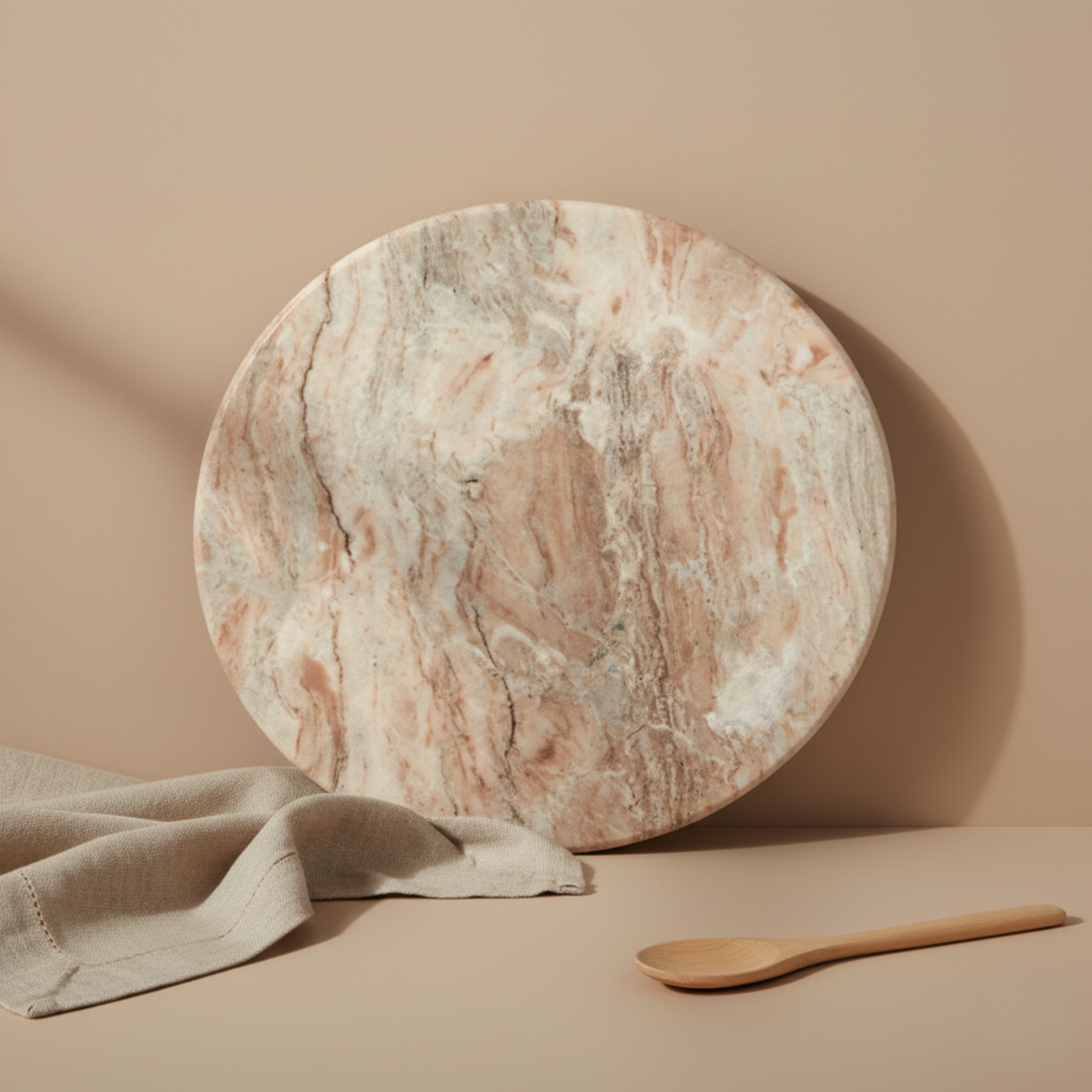 Waterfall Marble Oversized Round Board