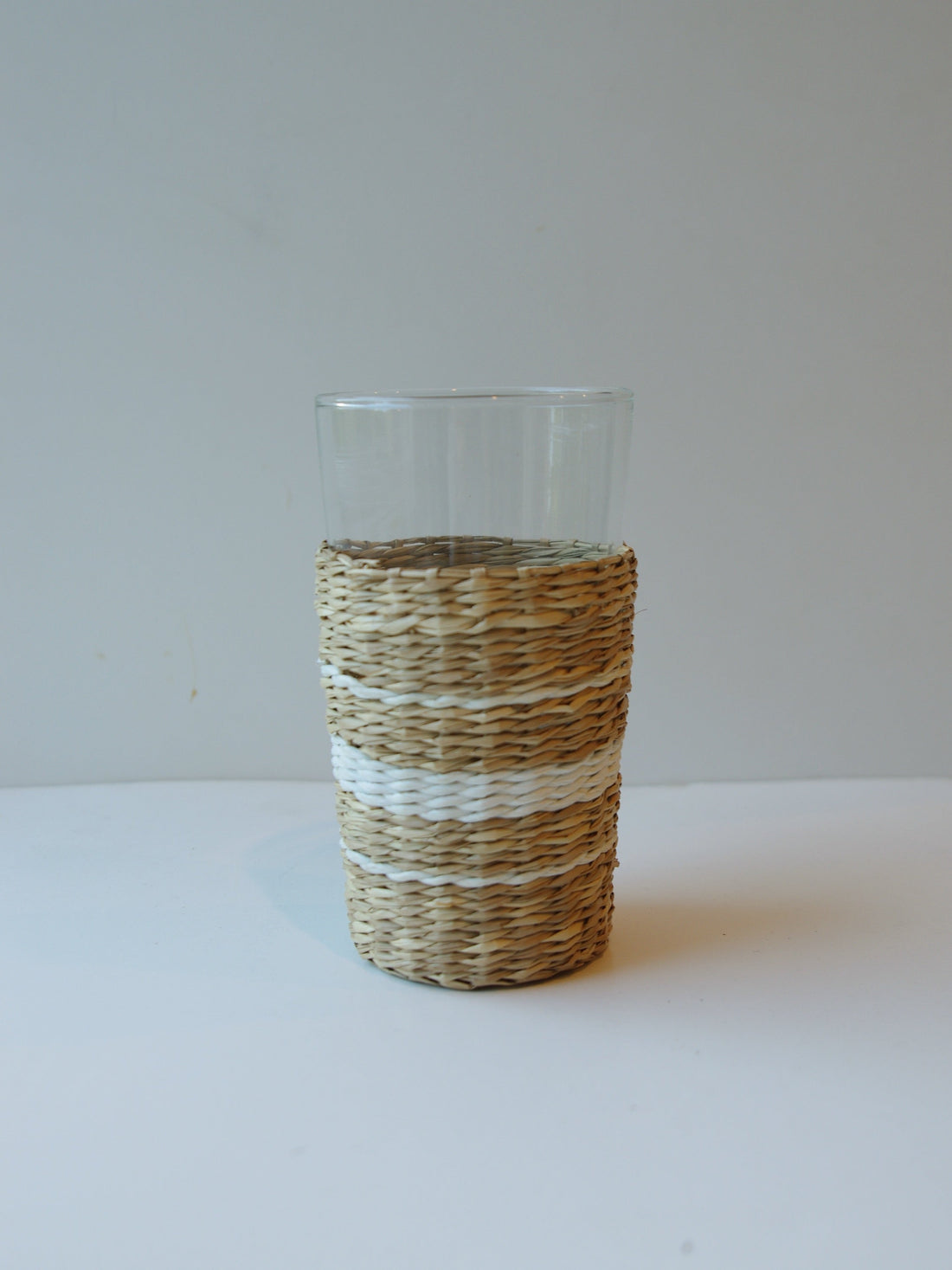 White Collection Seagrass Highball (Now 25% off!) Glass Seagrass Brand_Seagrass &amp; Rattan Kitchen_Drinkware lm New Arrivals Seagrass Tumblers &amp; Highballs Seagrass_White_Stripe_Highball_GlassE12E38ED-2249x3000